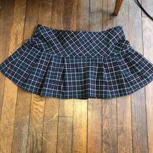 Plaid flared mini skirt (only worn once)